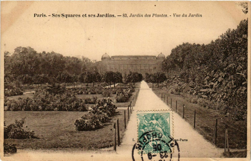 Carte postale ancienne Paris Ses Squares et ses Jardins. 83. Jardin des Plantes à Paris
