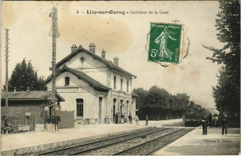 Carte postale ancienne Lizy-sur-Ourcq Intérieur de la Gare à Lizy-sur-Ourcq