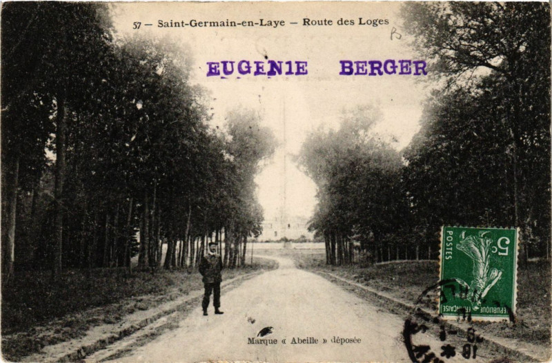 Carte postale ancienne Saint-Germain-en-Laye - Route des Loges à Saint-Germain-en-Laye