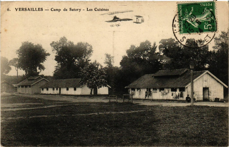 Carte postale ancienne Versailles - Camp de Satory - Les Cuisines à Versailles
