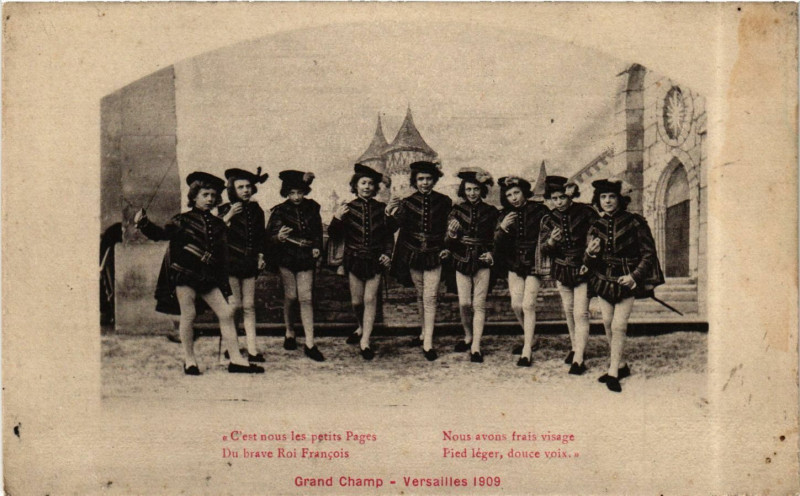 Carte postale ancienne Grand Champ - Versailles 1909 à Versailles