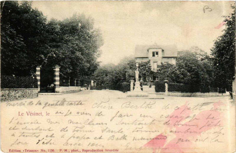 Carte postale ancienne Le Vesinet le ..