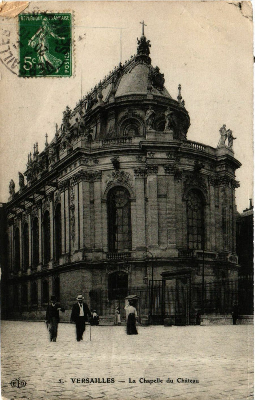 Carte postale ancienne Versailles - La Chapelle du Chateau à Versailles