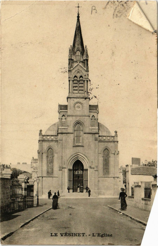 Carte postale ancienne Vesinet - L'Eglise