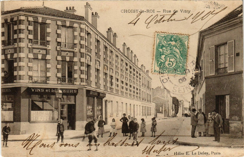 Carte postale ancienne Choisy-le-Roi - Rue de Vitry à Choisy-le-Roi