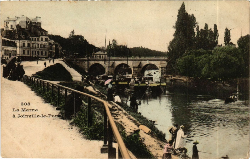 Carte postale ancienne La Marne a Joinville-le-Pont à Joinville-le-Pont