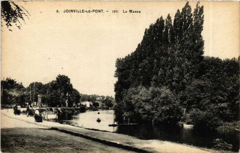 Carte postale ancienne Joinville-le-Pont - La Marne à Joinville-le-Pont