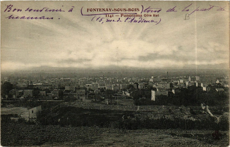 Carte postale ancienne Fontenay-sous-Bois - Panorama Cote Est à Fontenay-sous-Bois