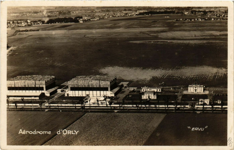 Carte postale ancienne Aérodrome d'Orly - Ervu à Orly