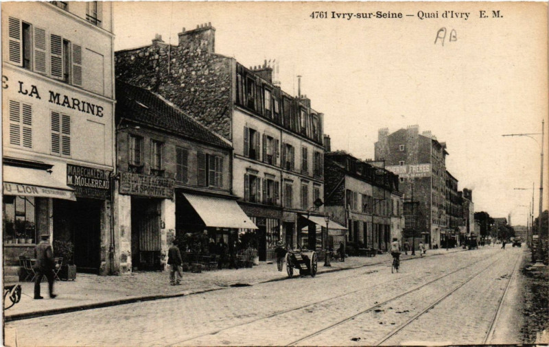 Carte postale ancienne Ivry-sur-Seine - Quai d'Ivry à Ivry-sur-Seine
