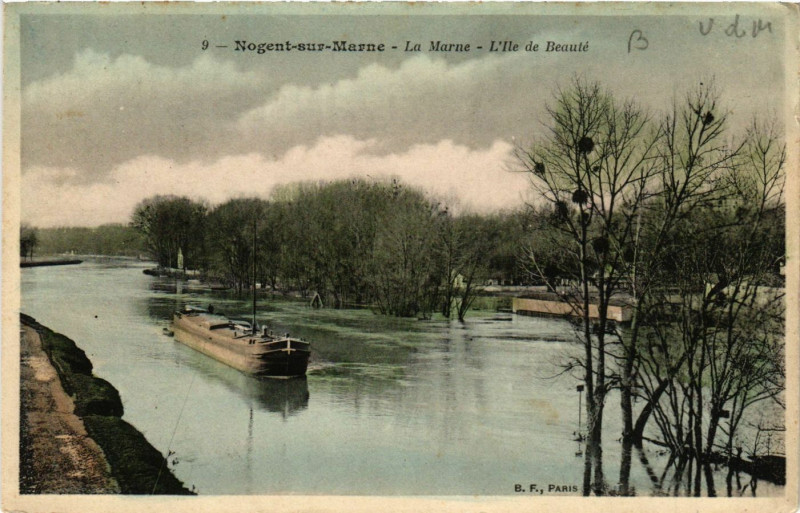 Carte postale ancienne Nogent-sur-Marne - La Marne - L'Ile de Beauté à Nogent-sur-Marne