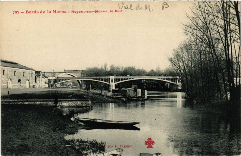Carte postale ancienne Bords de la Marne - Nogent-sur-Marne le Port à Nogent-sur-Marne