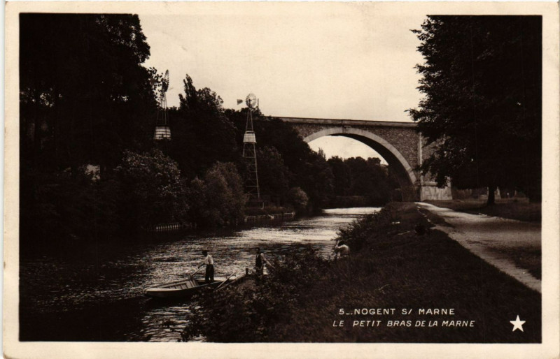 Carte postale ancienne Nogent-sur-Marne - Le Petit Bras de la Marne à Nogent-sur-Marne