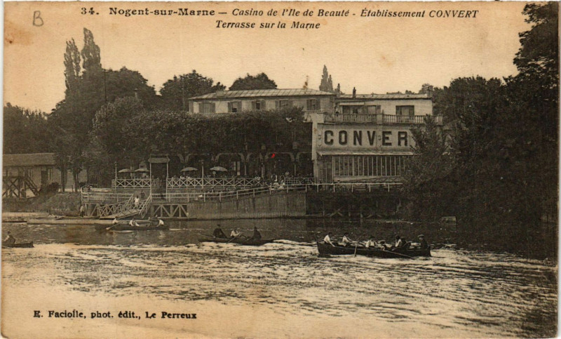 Carte postale ancienne Nogent-sur-Marne - Casino de l'Ile de Beauté - Etabl. Convert à Nogent-sur-Marne