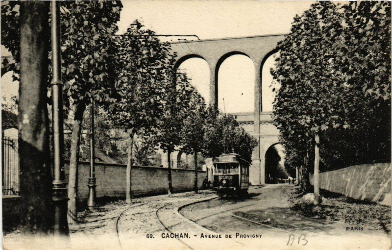 Carte postale ancienne Cachan - Avenue de Provigny à Cachan