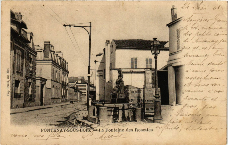 Carte postale ancienne Fontenay-sous-Bois - La Fontaine des Rosettes à Fontenay-sous-Bois