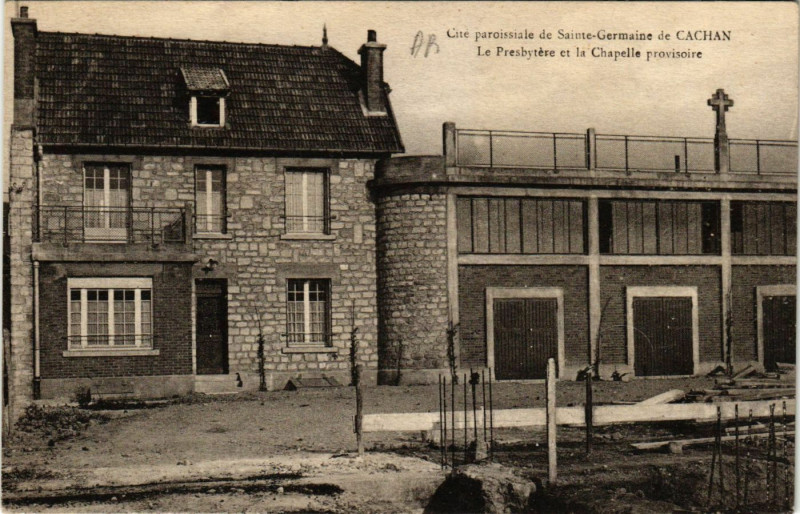 Carte postale ancienne Cité paroisiale de Sainte-GERMAINe de Cachan - Le Presbytere et .. à Cachan