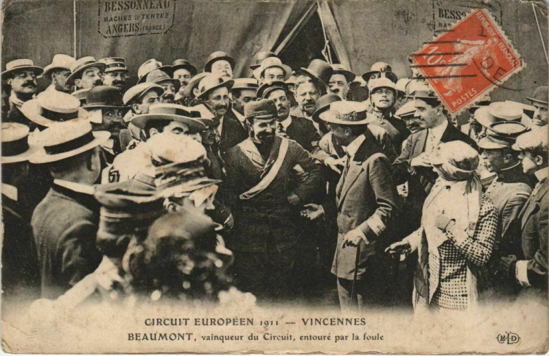 Carte postale ancienne Circuit Européen 1911 Vincennes Beaumont à Vincennes