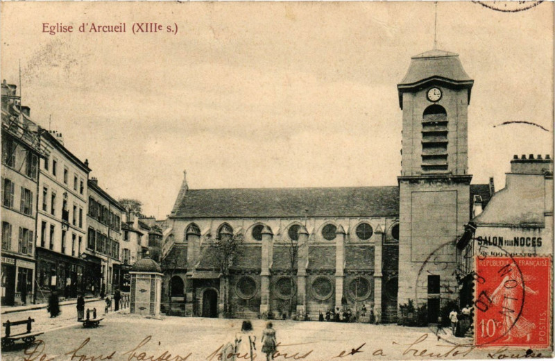 Carte postale ancienne Eglise d'Arcueil (Xiii s. à Arcueil