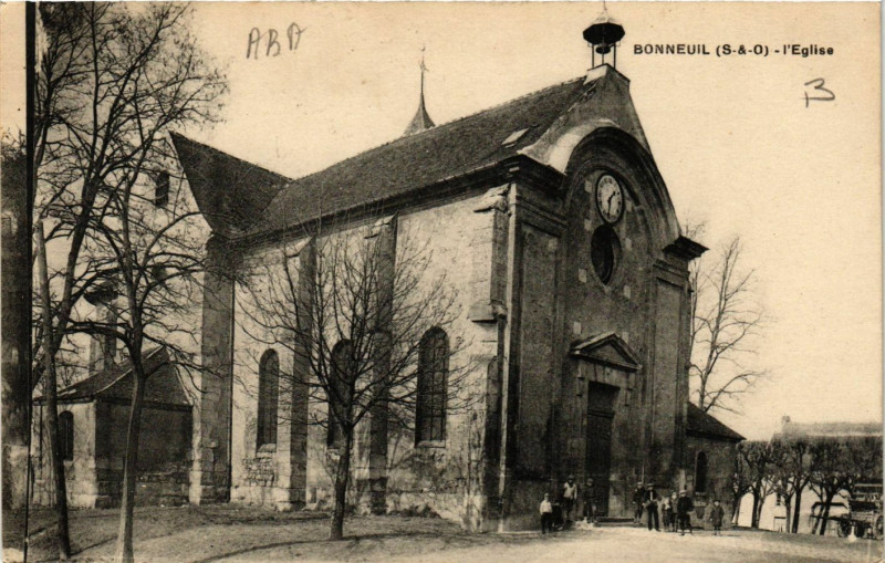 Carte postale ancienne Bonneuil - L'Eglise