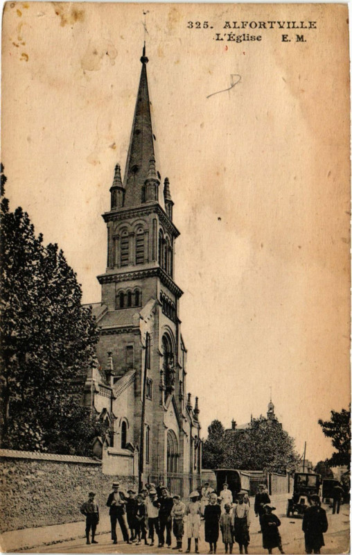 Carte postale ancienne Alfortville - L'Eglise à Alfortville