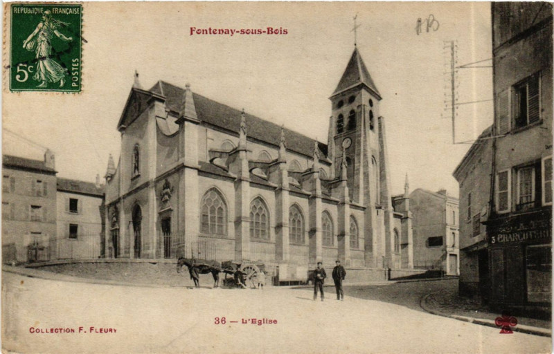 Carte postale ancienne Fontenay-sous-Bois - L'Eglise à Fontenay-sous-Bois