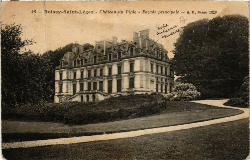 Carte postale ancienne Boissy-Saint-Leger - Chateau du Piple - Facade principale à Boissy-Saint-Léger