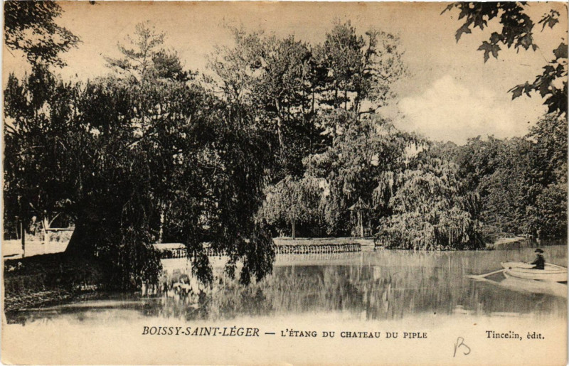 Carte postale ancienne Boissy-Saint-Leger - L'Etang du Chateau du Piple à Boissy-Saint-Léger