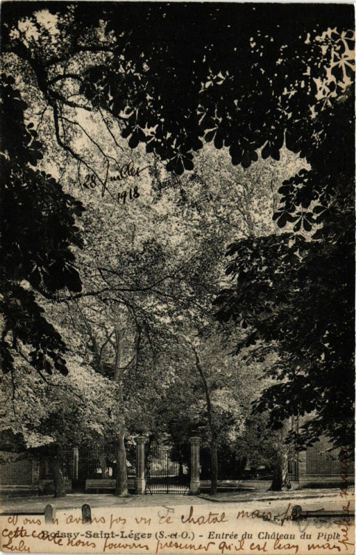 Carte postale ancienne Boissy-Saint-Leger - Entrée du Chateau du Pipie à Boissy-Saint-Léger