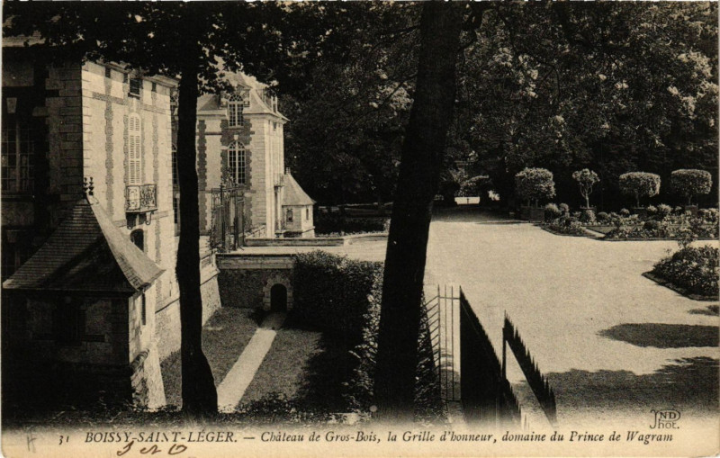 Carte postale ancienne Boissy-Saint-Leger - Chateau de Gros-Bois la Grille d'honneur . à Boissy-Saint-Léger