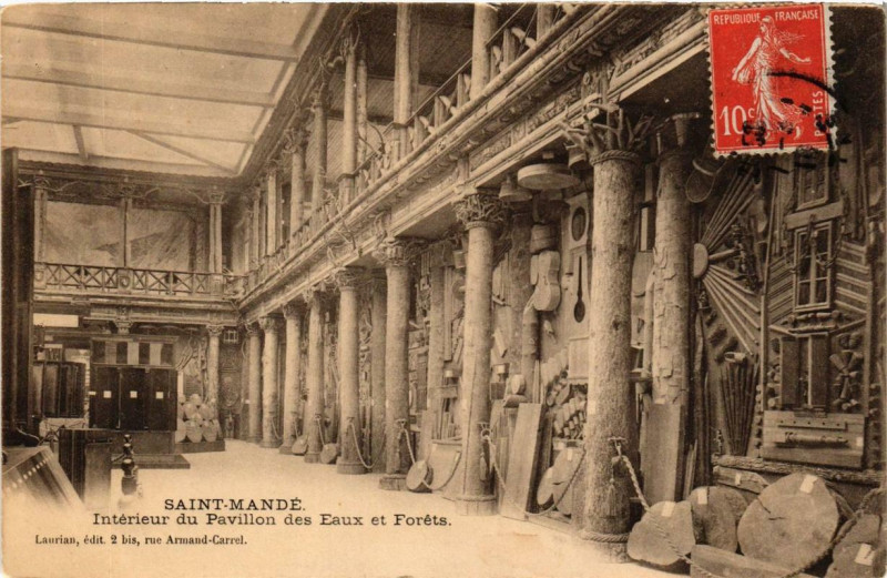 Carte postale ancienne Saint-Mande Intérieur du Pavillon des Eaux et Forets à Saint-Mandé