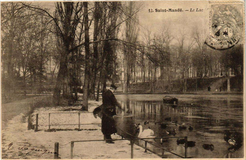 Carte postale ancienne Saint-Mande Le Lac à Saint-Mandé