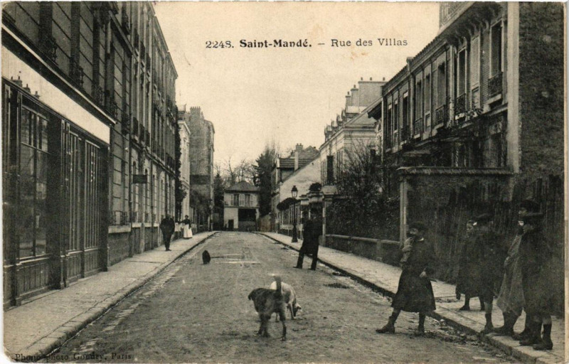 Carte postale ancienne Saint-Mande Rue des Villas à Saint-Mandé