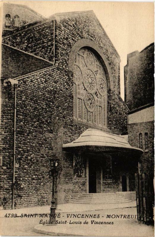 Carte postale ancienne Saint-Mande Vincennes Montreuil Eglise Saint-Louis de Vincennes à Saint-Mandé