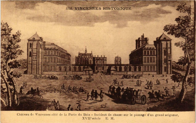 Carte postale ancienne Chateau de Vincennes coté de la Porte du Bois à Vincennes