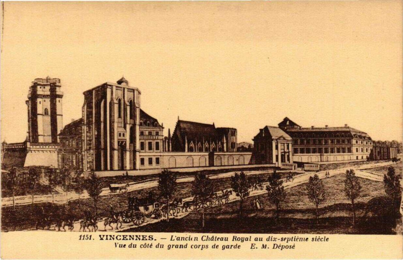 Carte postale ancienne Vincennes L'ancien Chateau Royal au 17e siecle à Vincennes