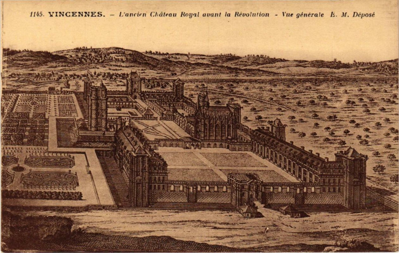 Carte postale ancienne Vincennes L'ancien Chateau Royal avant la Révolution à Vincennes