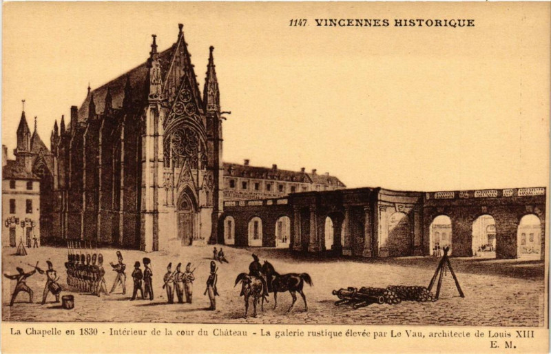 Carte postale ancienne Vincennes La Chapelle en 1830 à Vincennes