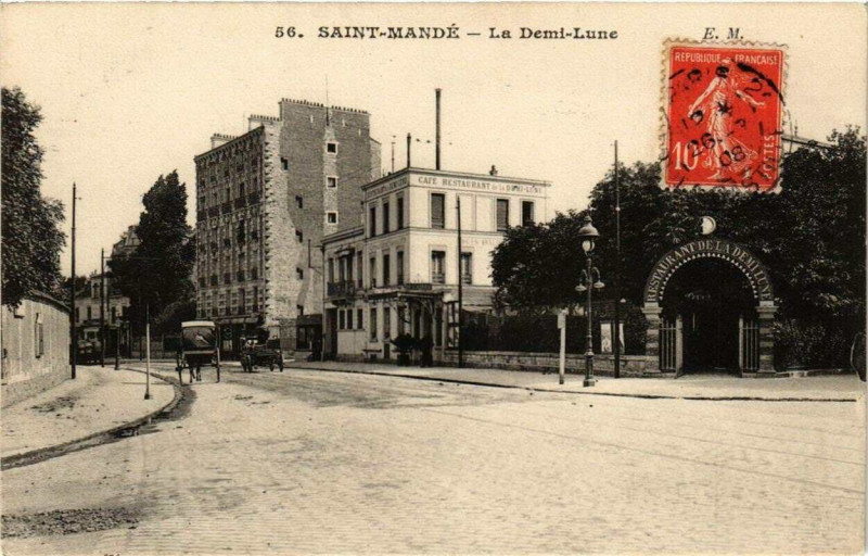 Carte postale ancienne Saint-Mande La Demi-Lune à Saint-Mandé