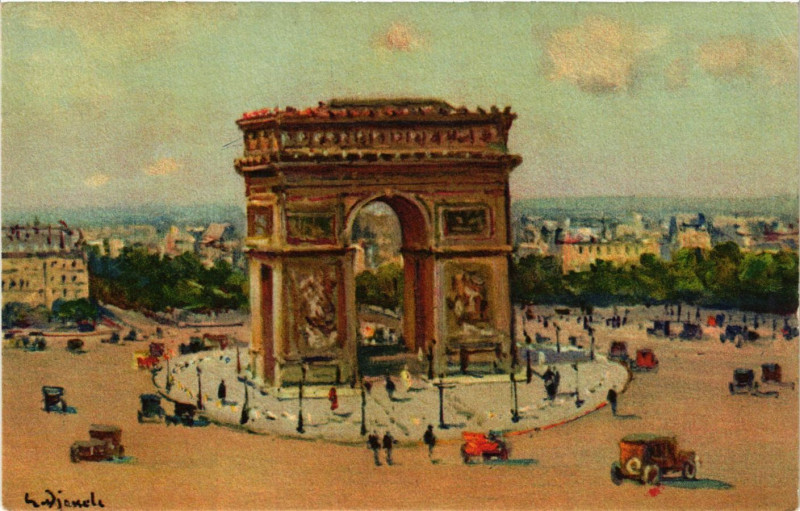 Carte postale ancienne Paris 8e - L'Arc de Triomphe à Paris 8e