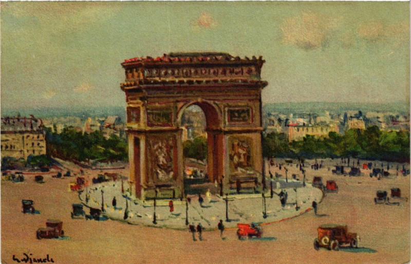 Carte postale ancienne Paris 8e - L'Arc de Triomphe à Paris 8e