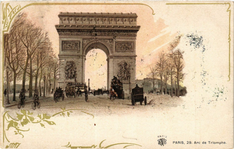 Carte postale ancienne Paris 8e - Arc de Triomphe à Paris 8e