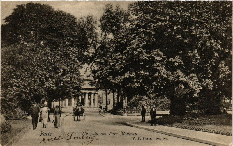 Carte postale ancienne Un Coin du Parc Monceau à Paris 8e