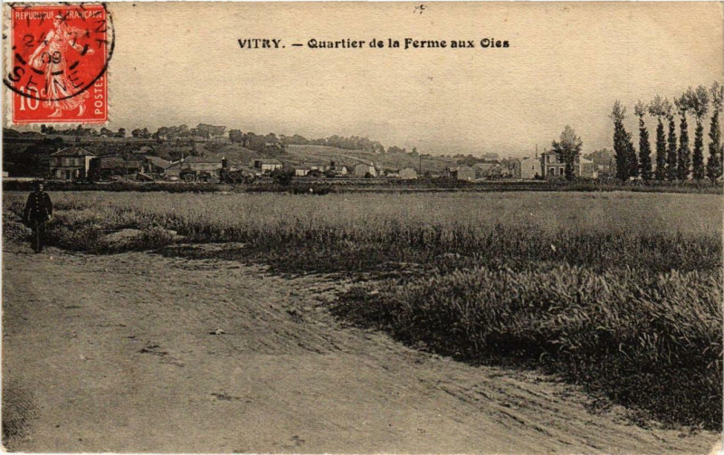 Carte postale ancienne Vitry Quartier de la Ferme aux Oies