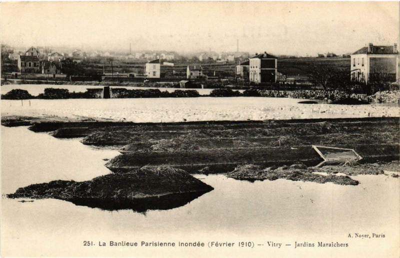 Carte postale ancienne Vitry Jardins Maraiches