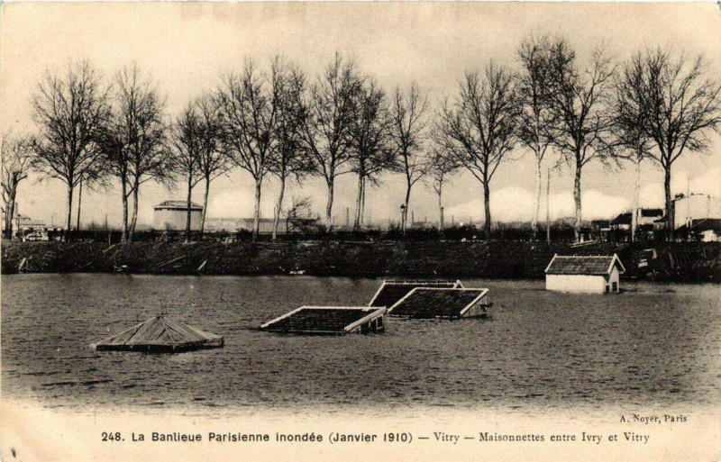 Carte postale ancienne Vitry maisonettes entre Ivry et Vitry