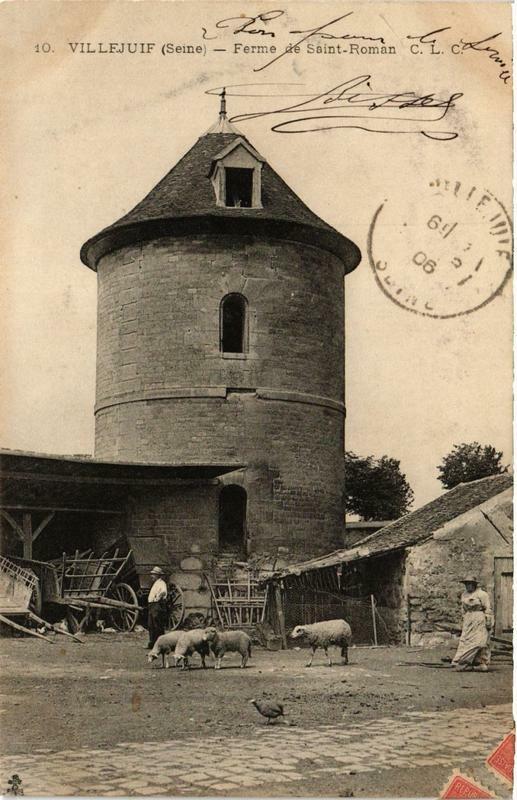 Carte postale ancienne Villejuif Ferme de Saint-Roman à Villejuif