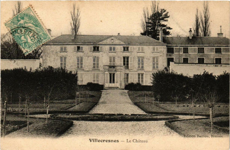 Carte postale ancienne Villecresnes Le Chateau à Villecresnes