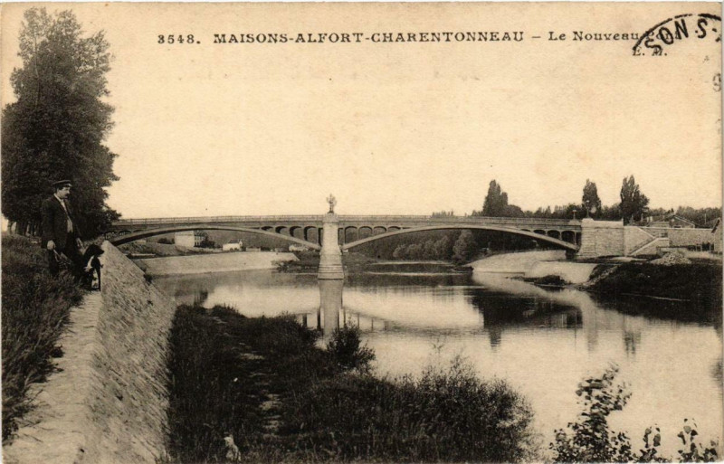 Carte postale ancienne Maisons-Alfort Charentonneau Le Nouveau Pont à Maisons-Alfort