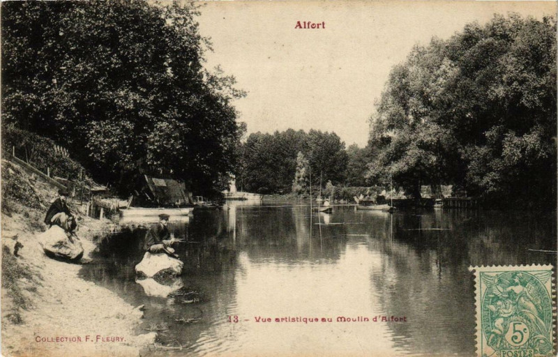 Carte postale ancienne Alfort Vua artistique au Moulin d'Alfort